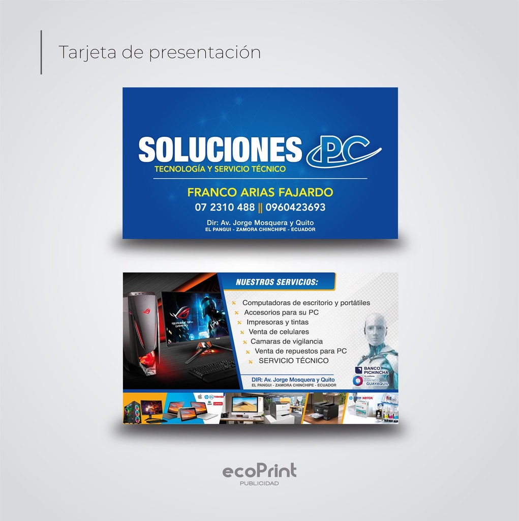 TARJETA DE PRESENTACION ESTANDAR