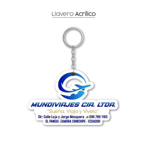 LLAVERO ACRÍLICO min 50U